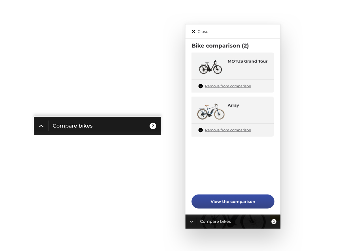 Comparison pull up component
